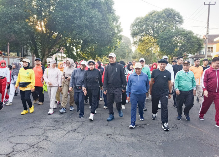 Ratusan Peserta Ramaikan Jalan Santai dan Senam Sehat, HUT Kota Curup ke 144
