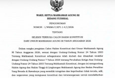  MA Buka Seleksi Hakim Konstitusi 2026, Ini Syarat dan Waktu Pendaftarannya
