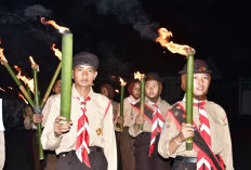 1.175 Anggota Pramuka di Rejang Lebong Ikuti Pawai Obor!