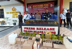OPS Pekat Nala II Tahun 2025, Polisi Amankan Ratusan Botol Miras dan Puluhan Gas Elpiji