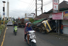 Melintas Dalam Kota, Truk Batubara Nyungsep