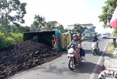 Truk Batubara 'Bandel' Terguling Lagi di Rejang Lebong!