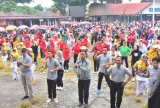 Gelar Senam Massal, KPU Rejang Lebong Ajak Masyarakat Datang ke TPS 14 Februari