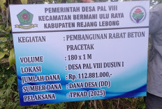 Pemdes PAL VIII Mulai Titik Nol Pembangunan Fisik Rabat Beton