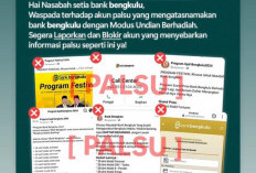 Modus Penipuan Undian Palsu Bank Bengkulu Kembali Muncul, Nasabah Diminta Waspada