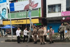 PKL dan Reklame Liar di Kawasan Protokol Mulai Ditertibkan Satpol PP 