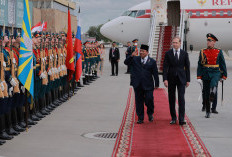 Prabowo Disambut dengan Upacara Militer Penuh Kehormatan di Rusia